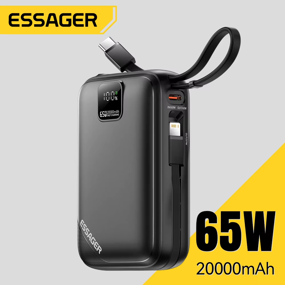 Gaming Console Power Bank - Essager 65W 20000mAh Power Bank PD