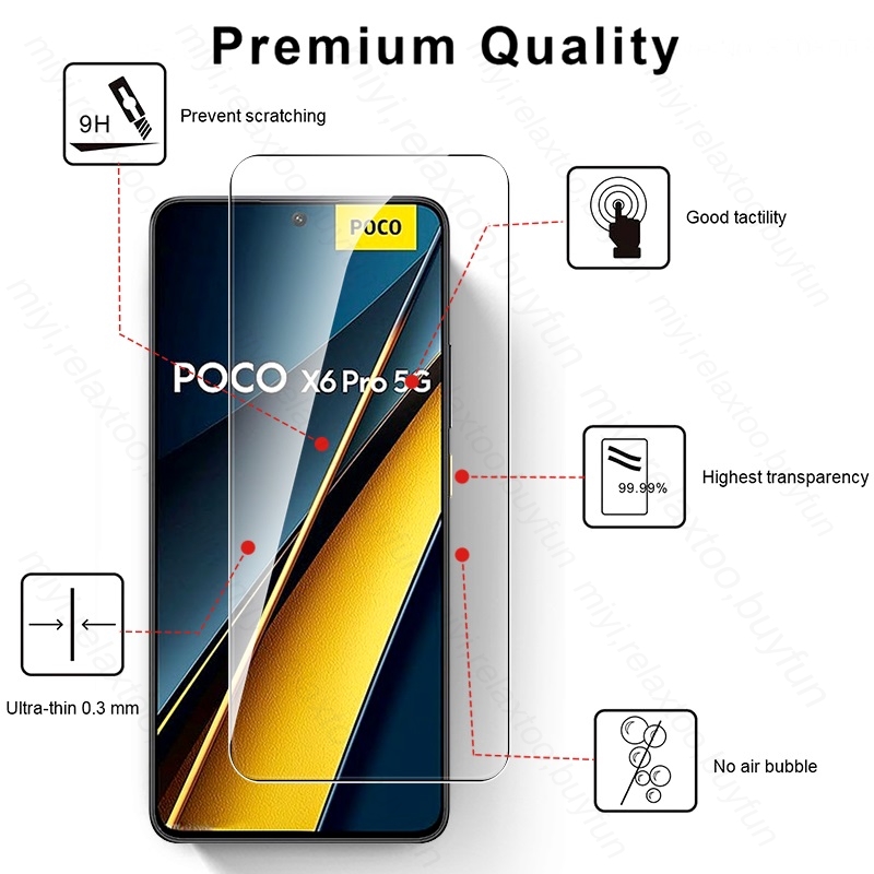 3PCS 9H Glass For Poco X6 Pro  – обзор и цена Gaming Console X6