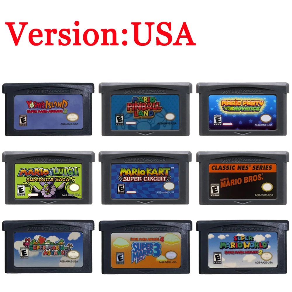GBA Game Cartridge 32 Bit Vide – обзор и цена Gaming Console Mario