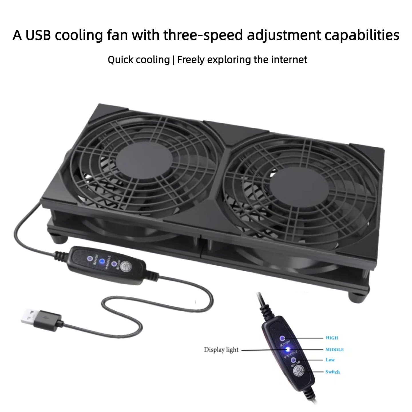 Dual USB Cooling Fan with 3-Sp – обзор и цена Console Cooling Fan
