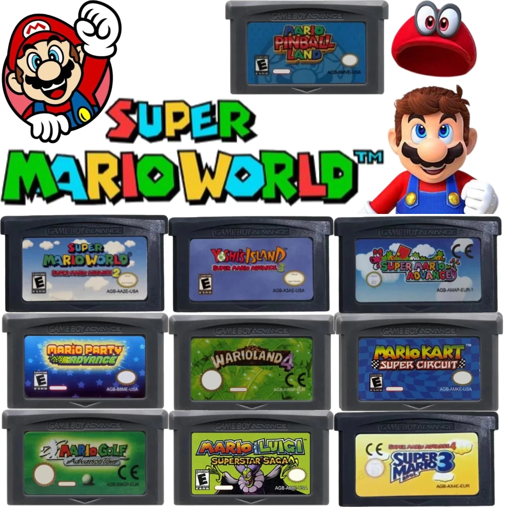 USA/EUR 32 Bit GBA Game Cartri – обзор и цена Gaming Console Mario