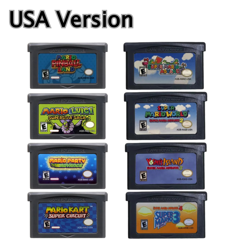 USA/EUR 32 Bit GBA Game Cartri – обзор и цена Gaming Console Mario