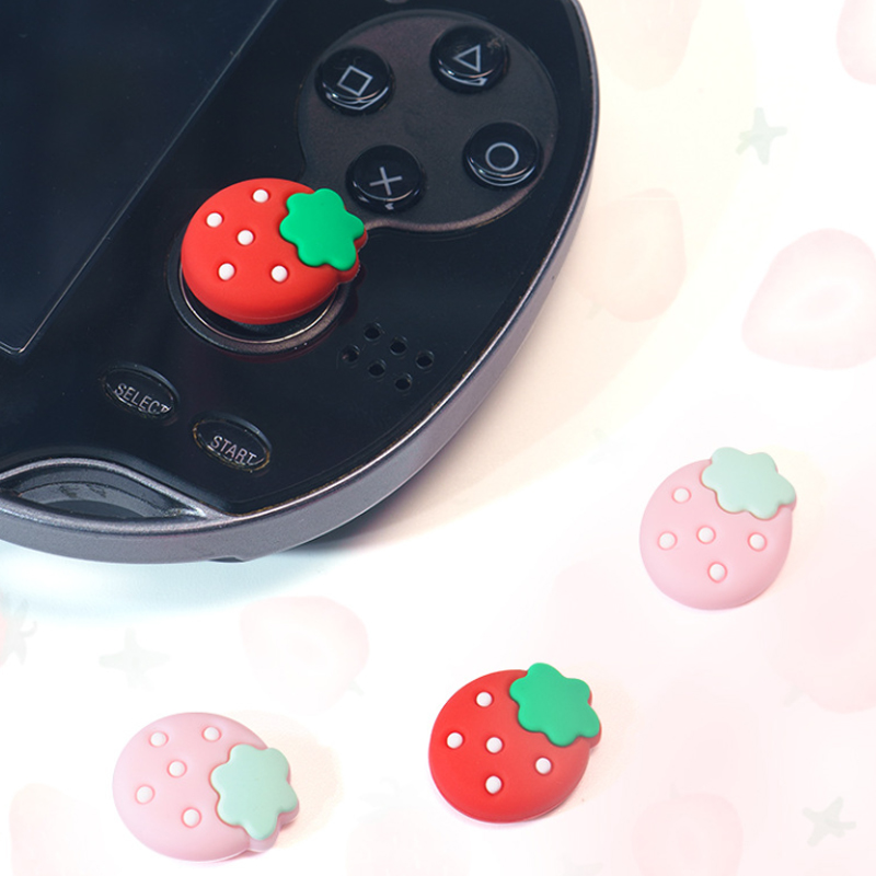 4pcs Strawberry Soft Thumb Sti – обзор и цена Thumb Grip Joystick