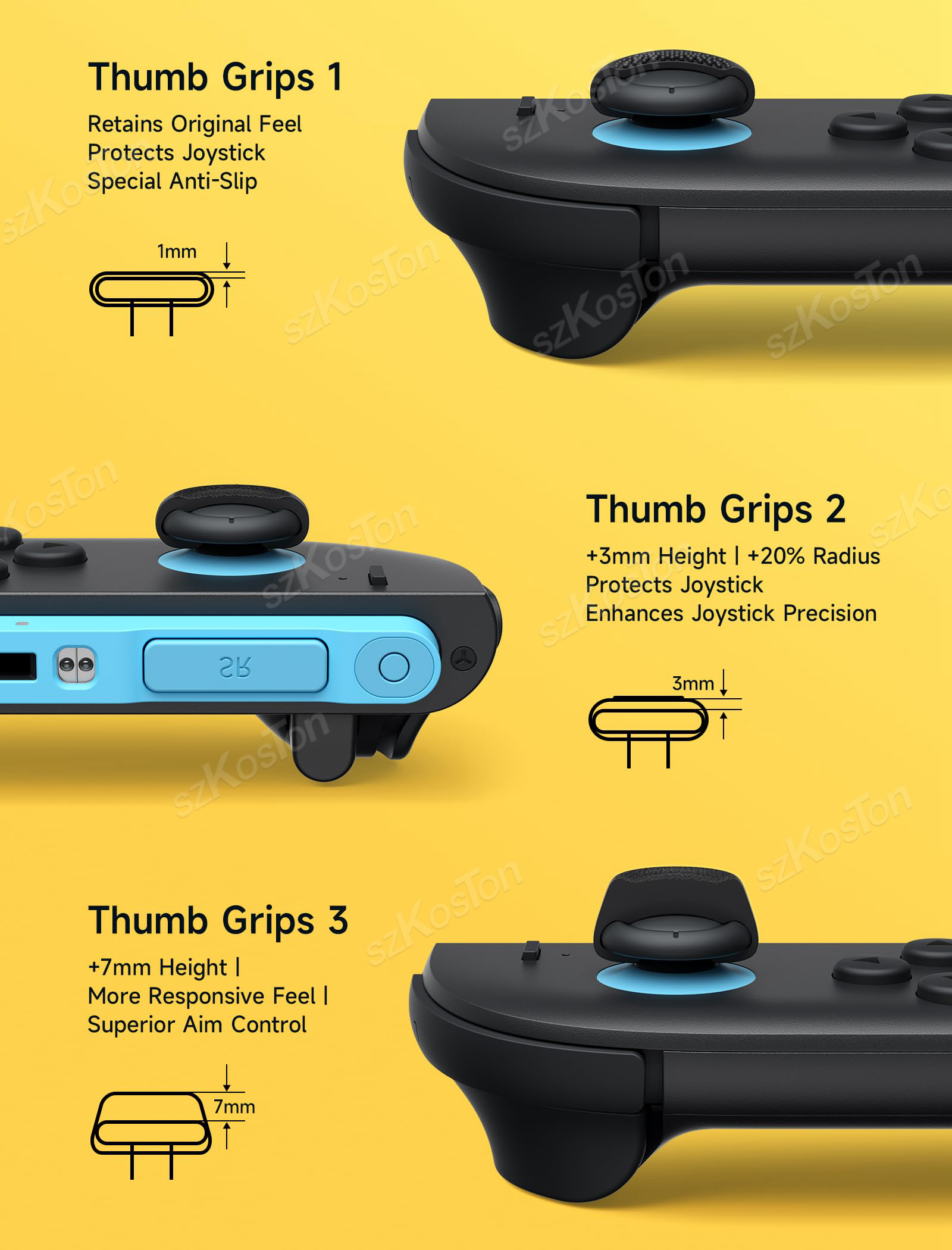 Thumb Grips Caps for Switch 2  – обзор и цена Thumb Grip Joystick