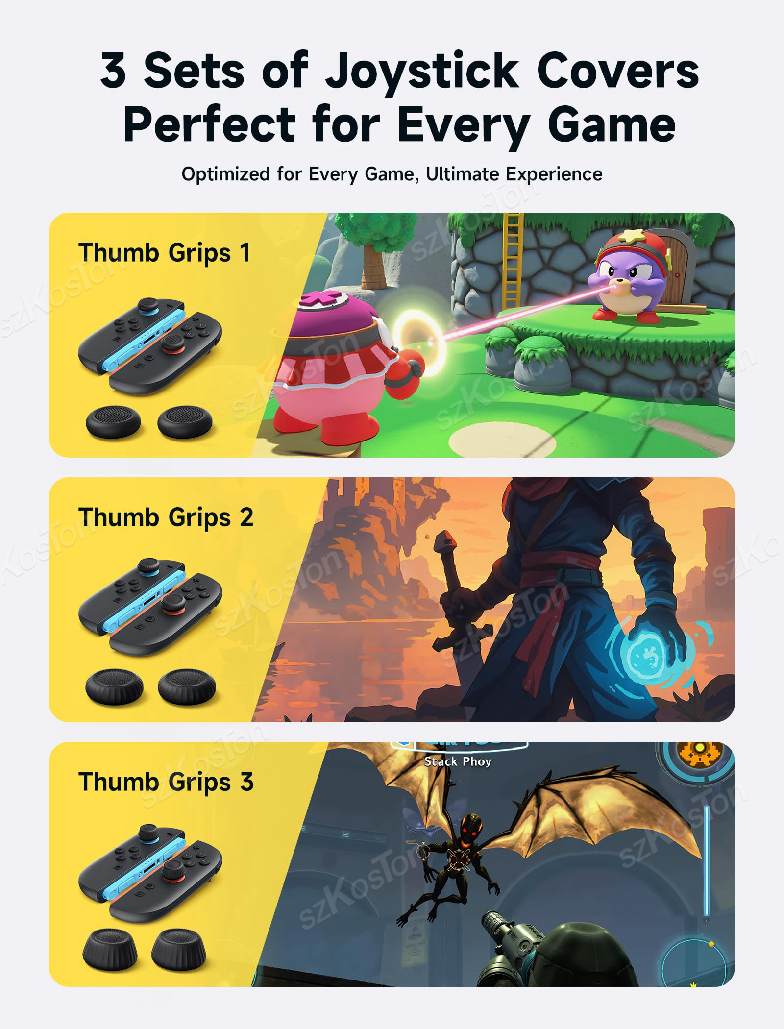 Thumb Grips Caps for Switch 2  – обзор и цена Thumb Grip Joystick